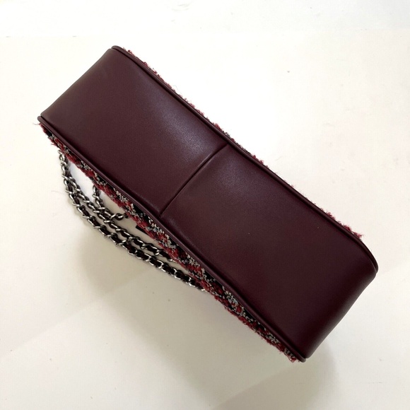 NWT Original $328 Karl Lagerfeld Medium Agyness Boucle Tweed Shoulder Bag Fabric - Picture 5 of 9